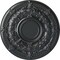 Ekena Millwork Dauphine Ceiling Medallion (Fits Canopies up to 13 1/4"), Hand-Painted Pewter, 33 7/8"OD x 1 3/8"P CM33DAPES - alternate 1